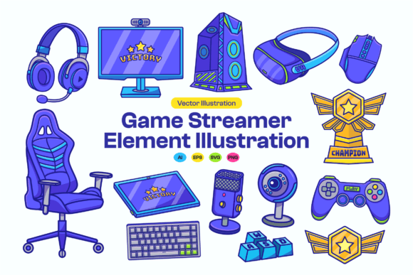 Download Game Streamer Elements - Stream Collection