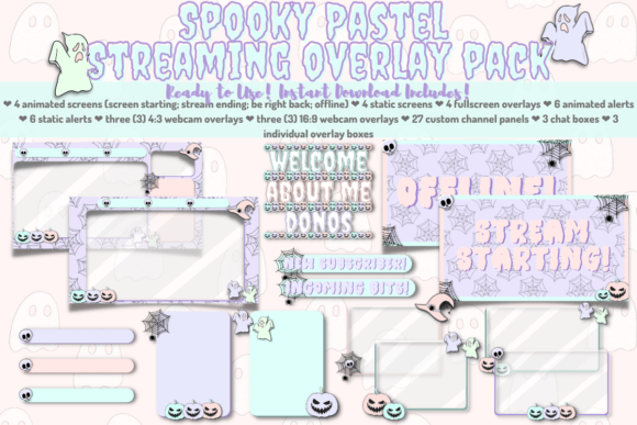 Download Spooky Pastel Twitch Stream Package - Stream Collection