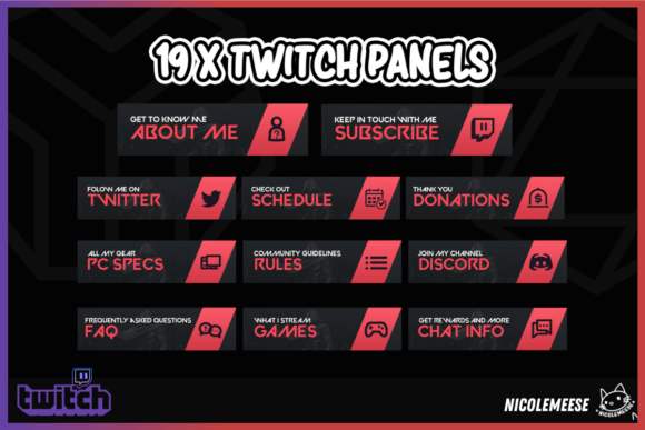 Download Valorant Twitch Panels Streaming Overlay - Stream Collection