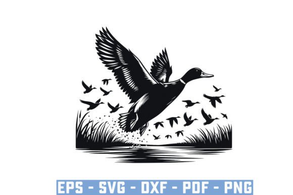 Download Flying Mallard Duck Silhouette Files Svg - Silhouette Collection