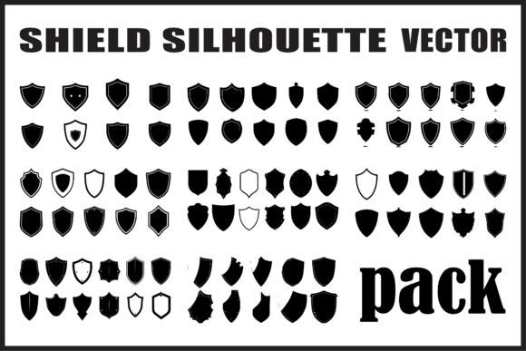 Download Shield Silhouette Vector Bundle - Silhouette Collection