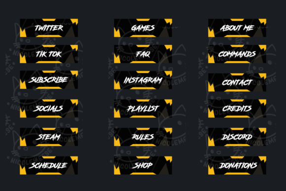 Download Twitch Panels Streaming Overlay Rampage - Stream Collection
