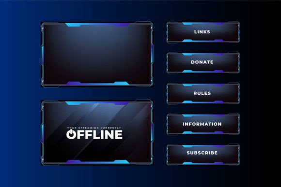 Download Modern Streaming Screen Panel Vector - Stream Collection
