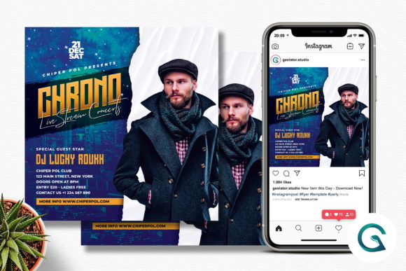 Download Live Stream Concerts Flyer Template - Stream Collection