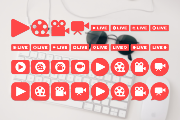 Download Social Live Stream Icons Set - Stream Collection