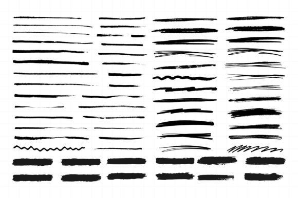 Download Marker Lines. Black Ink Pen Brush Stroke - Lines Collection