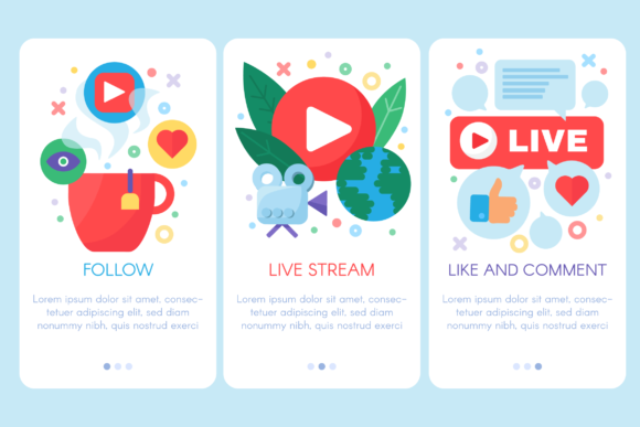 Download Live Stream Mobile Banners Set - Stream Collection