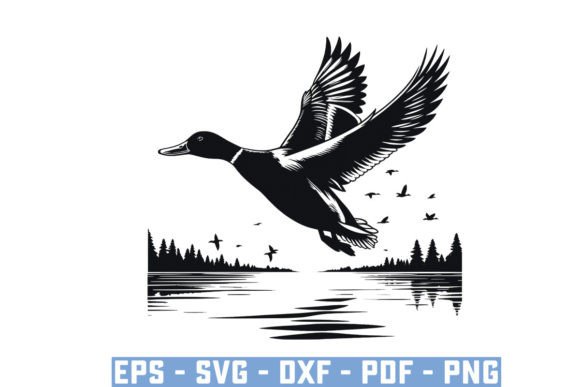 Download Flying Mallard Duck Silhouette Files Svg - Silhouette Collection