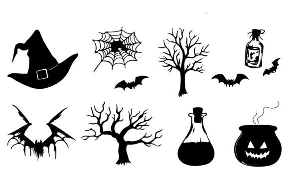Download Spooky Silhouette Vector Element Set - Silhouette Collection