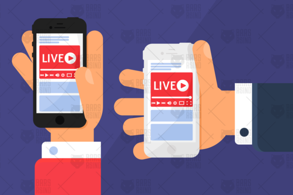 Download Live Streaming in Hand Illustration - Stream Collection