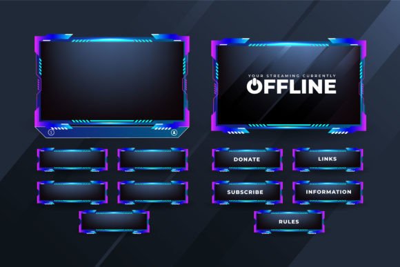 Download Broadcast Streaming Overlay Vector - Stream Collection
