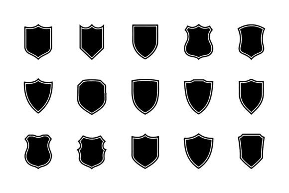 Download Set of Shield Silhouettes Pack - Silhouette Collection