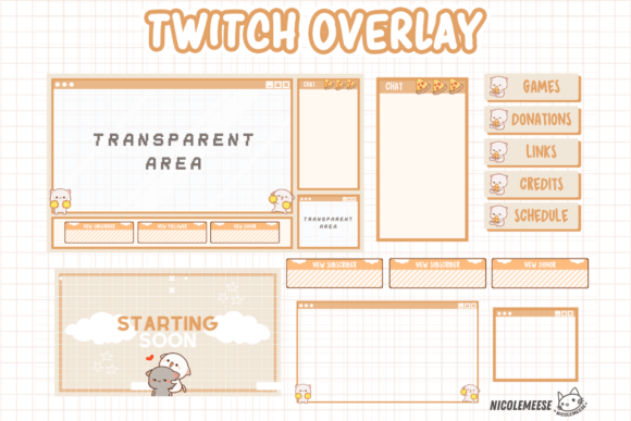 Download Twitch Streaming Package Mochi Caramel - Stream Collection