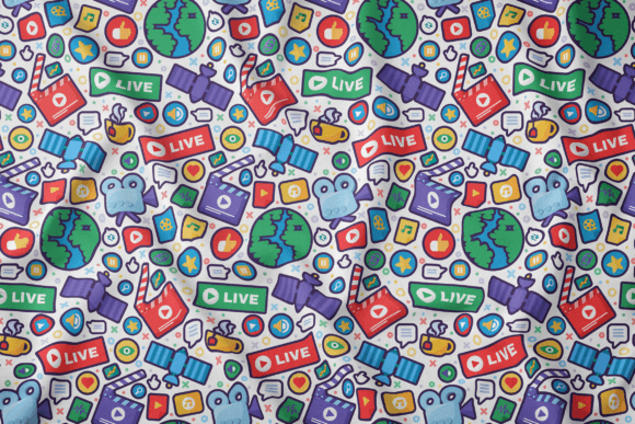 Download Live Streaming Seamless Pattern - Stream Collection